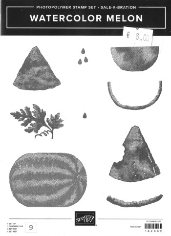 stamp Set Watercolor Melon (Photopolymer)