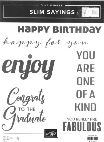 Stamp Set Slim Sayings (Cling)