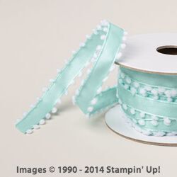 Linten Pompom Pool Party (1.6 cm) (aangebroken)