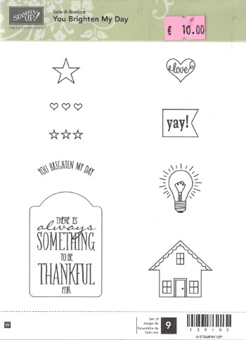 Stamp Set You Brighten My Day (Wood)