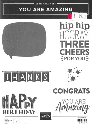 Stamp Set You Are Amazing (Cling)